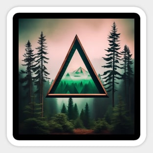 The Mystic Triangle: A Portal to Another World Sticker